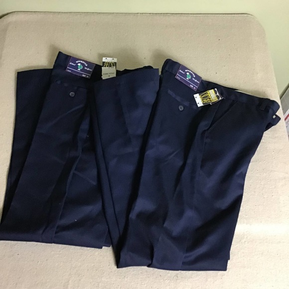School Uniforms Boys lot of 2 Navy Blue double knee Sz. 14 NWT - Picture 2 of 5
